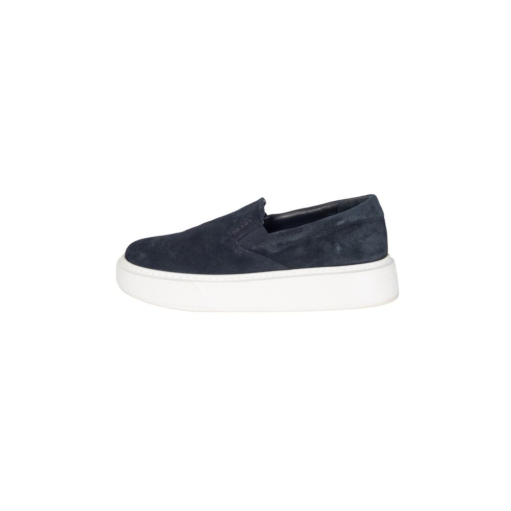 PRADA Blue Suede Slip-On Platform Sneakers Size 39
